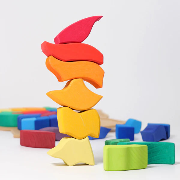 37-Piece Wooden Butterfly Puzzle & Thick Stacking Blocks