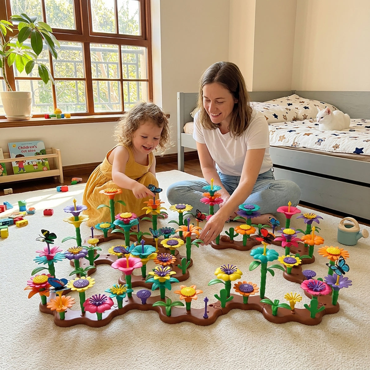 272-Piece Flower Garden Building Toys