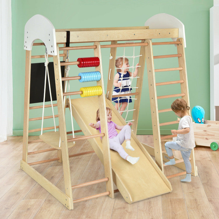 Montessori Indoor Playground with Monkey Bars & Slide