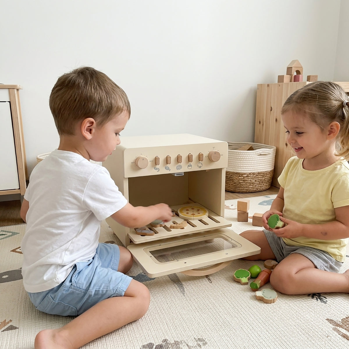 Pretend Play Kitchen Stove with Accessories for Toddlers
