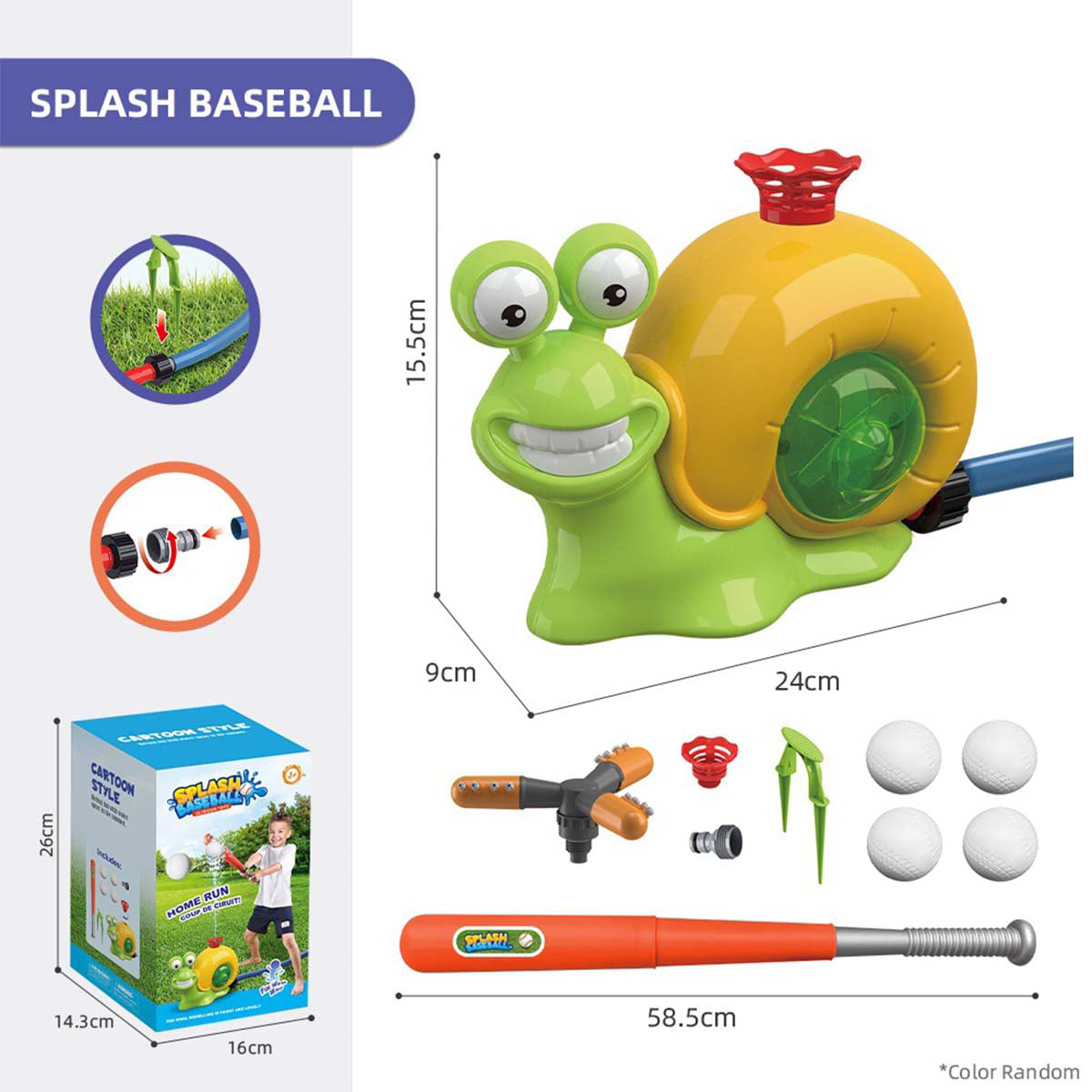Water Sprinkler Baseball Toy