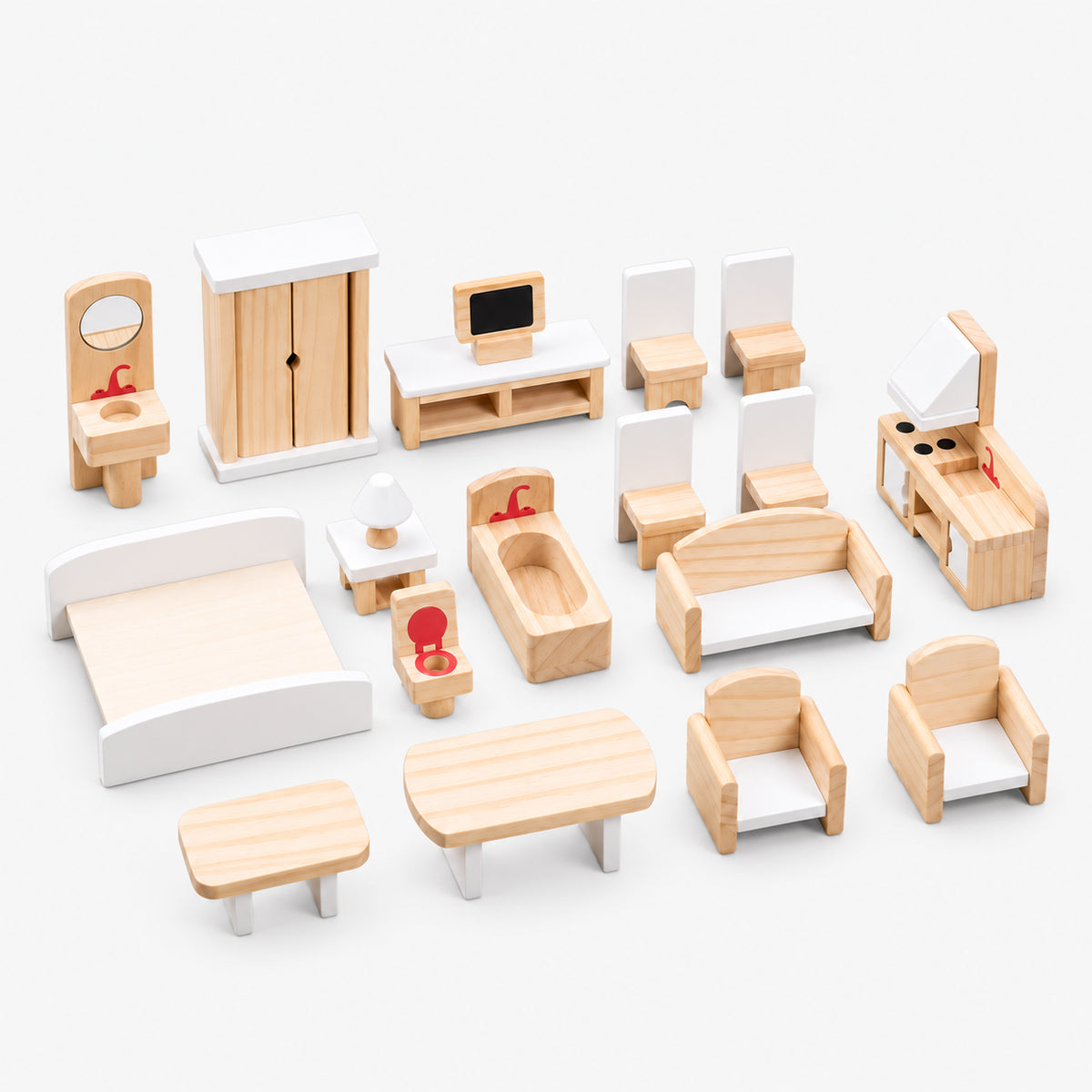 Wooden Miniature Furniture Set for Kids