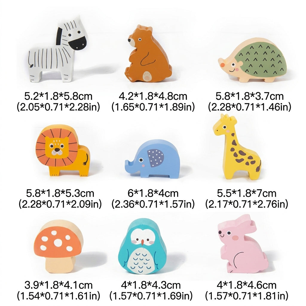 Montessori Animal Puzzle Blocks for Kids