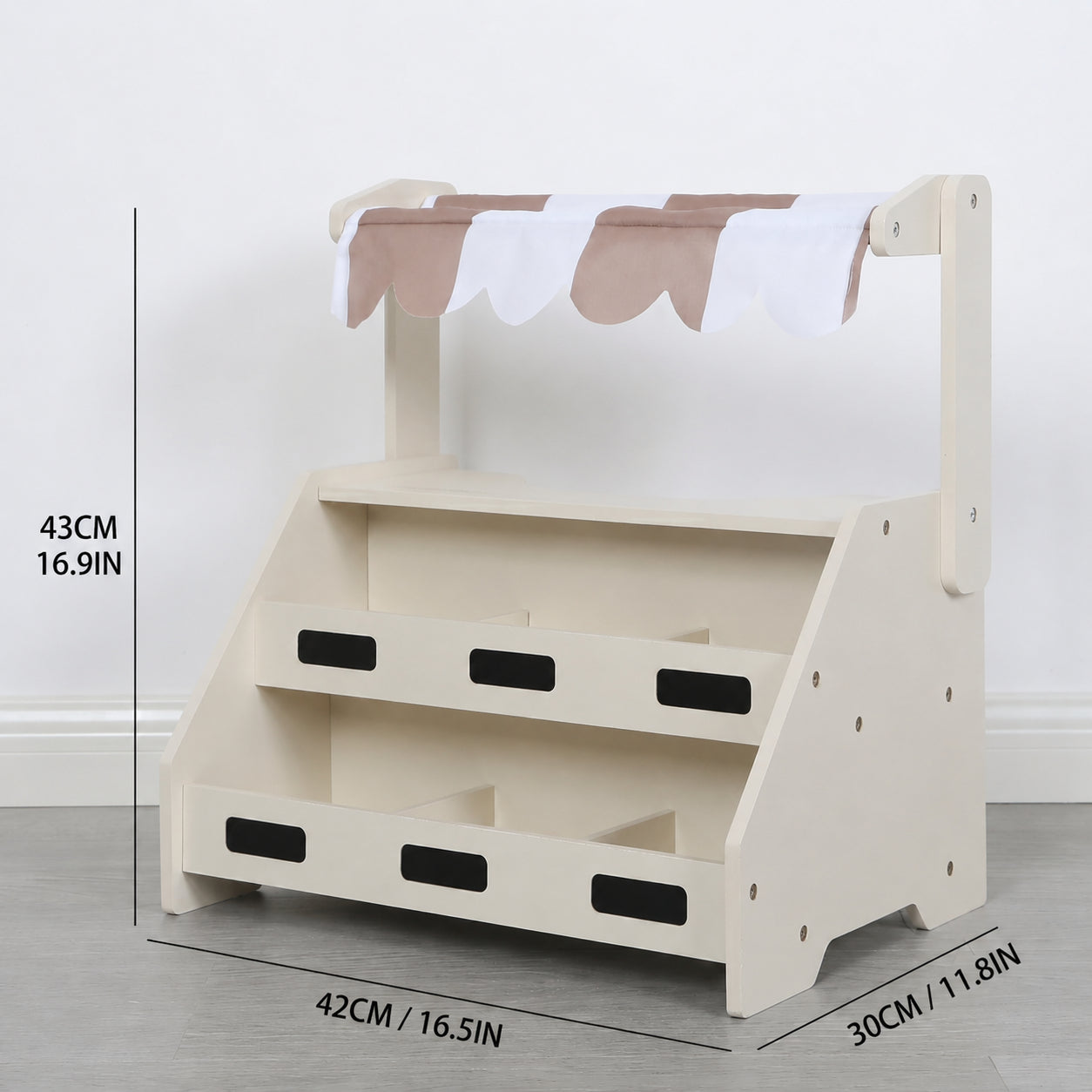 Toddler Pretend Play Market with Wooden Play Food