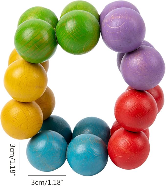 3D Wooden Rainbow Ball Sensory Toy