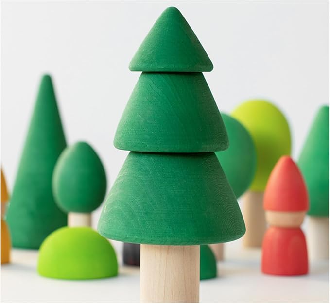 8-Piece Waldorf Wooden Forest & Tree Play Set