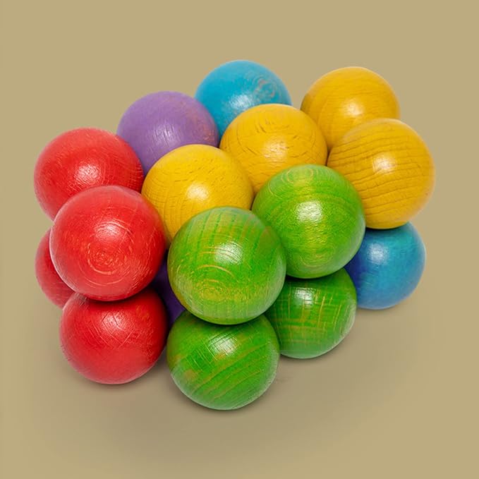 3D Wooden Rainbow Ball Sensory Toy