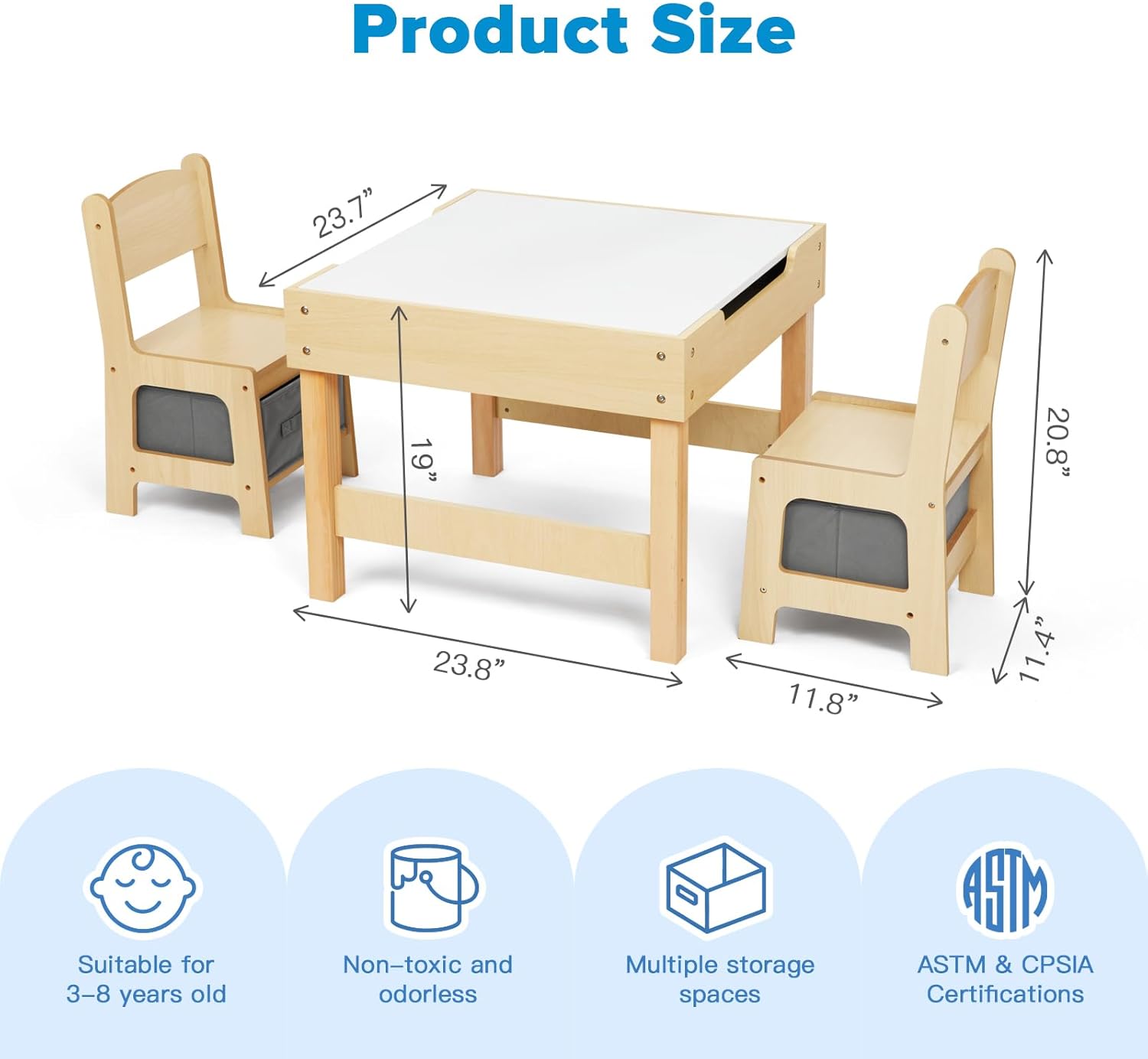 Hicooo® | Toddler Table and Chair Set