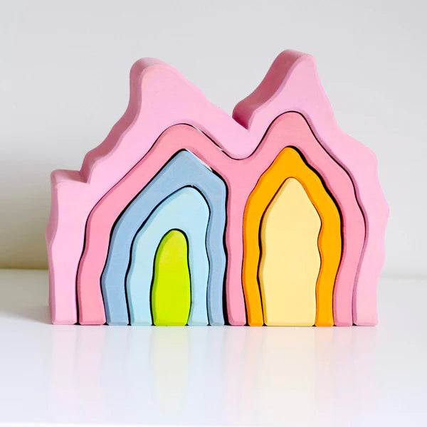 7-Piece Basswood Coral Stacking Toy