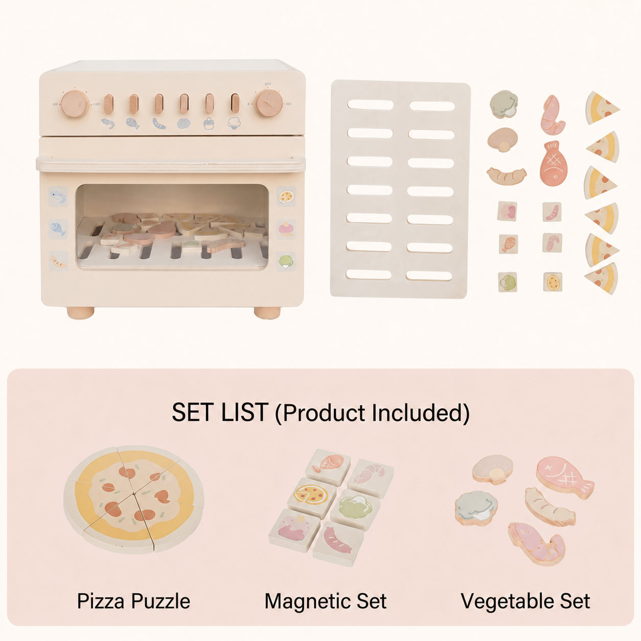Pretend Play Kitchen Stove with Accessories for Toddlers