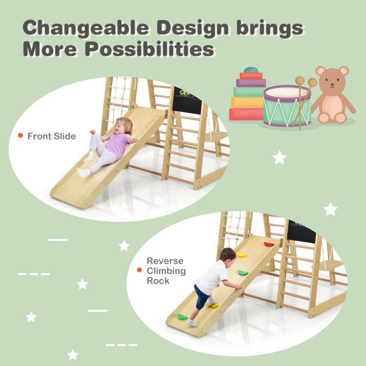 Montessori Indoor Playground with Monkey Bars & Slide