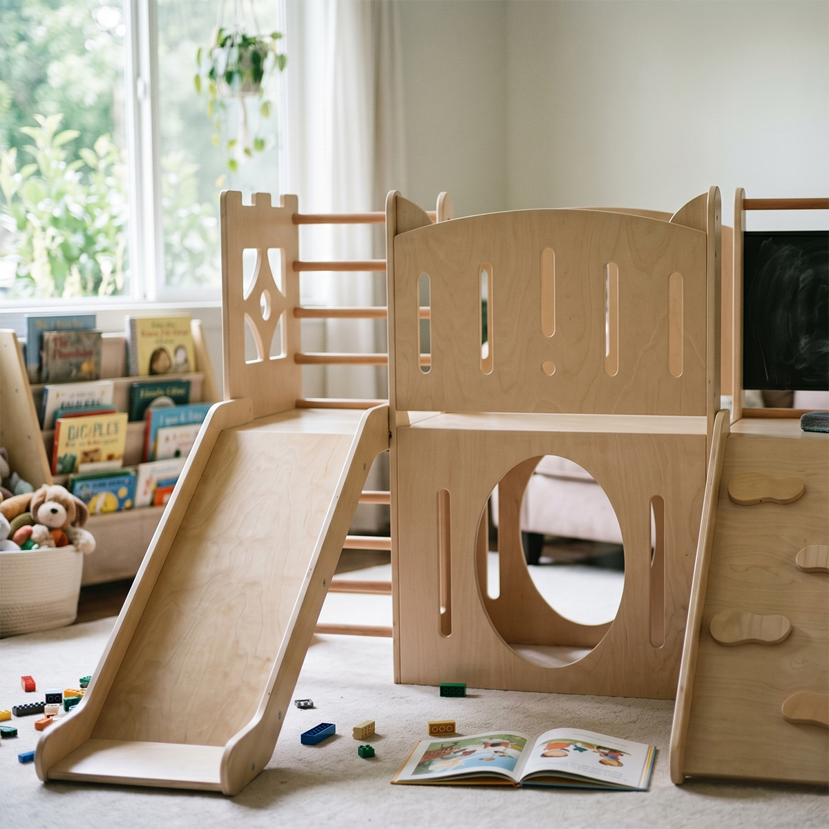 Hicooo® | Childrens Wooden Indoor Climbing Slide Toys