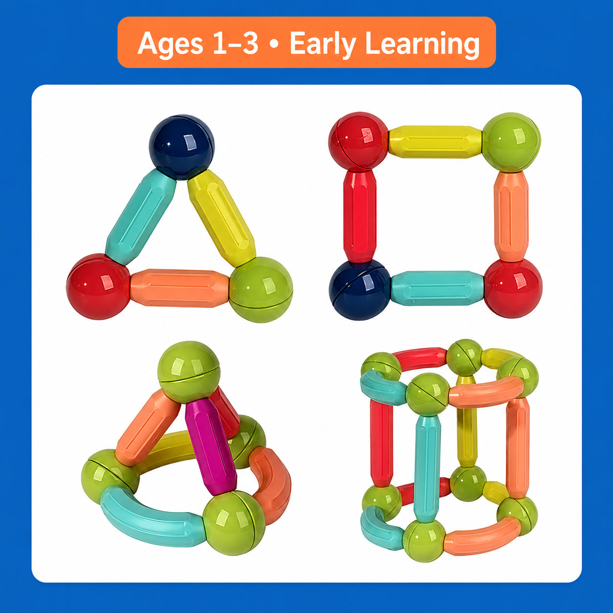 3D STEM Magnetic Sticks and Balls Building Set