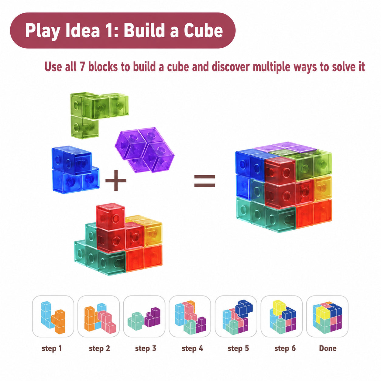 3D Magnetic Cube Block Puzzle