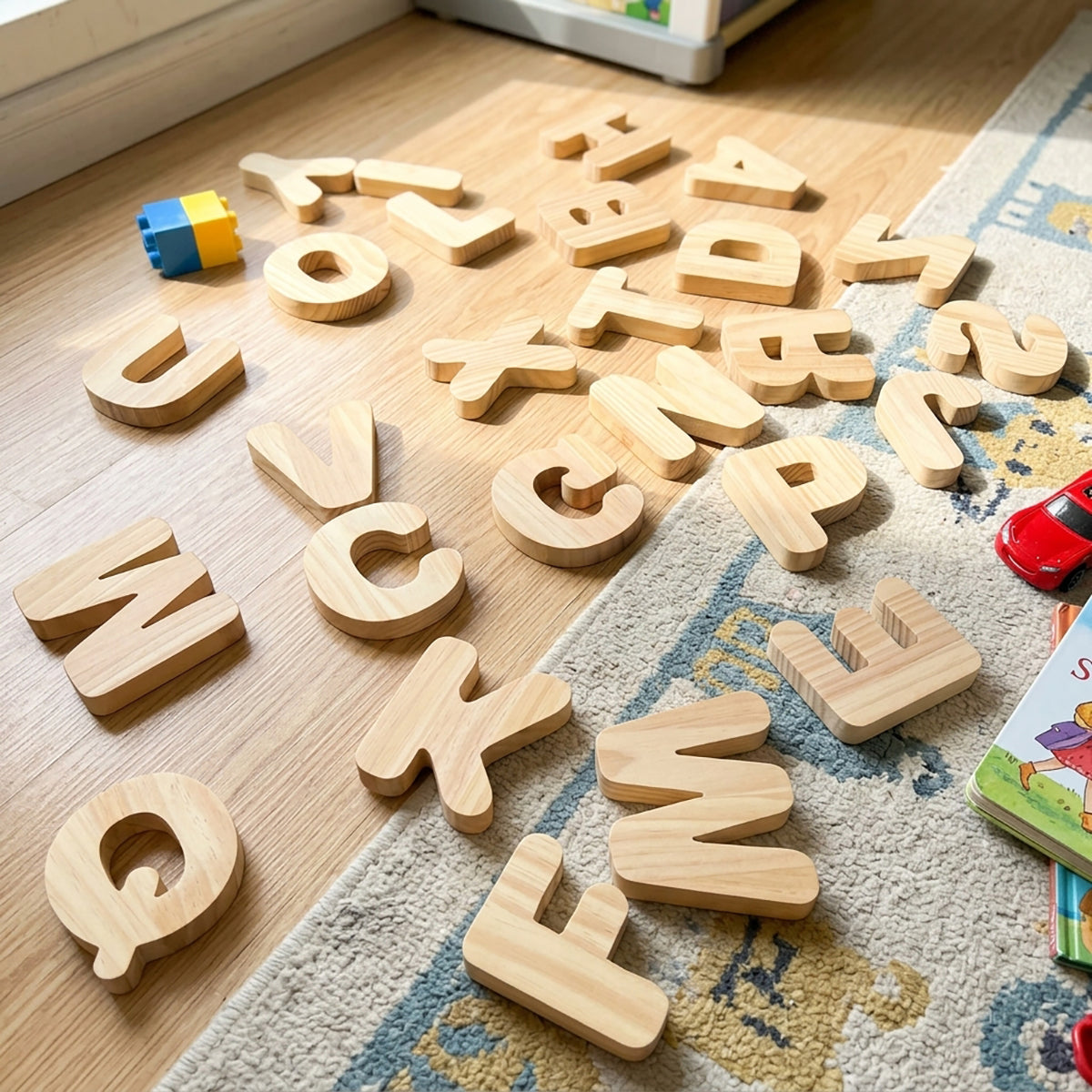 26-Piece Sustainable Bamboo Alphabet Letters Toy for Toddlers