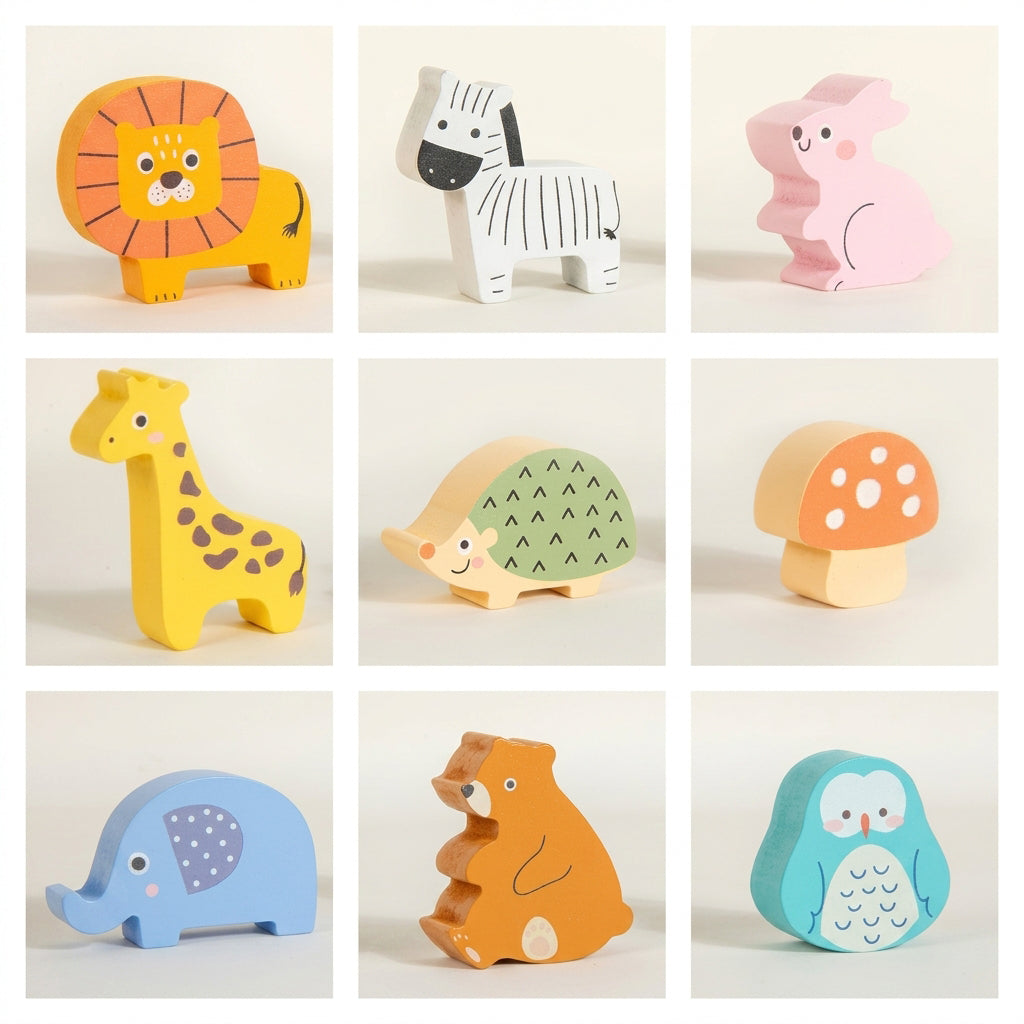 Montessori Animal Puzzle Blocks for Kids