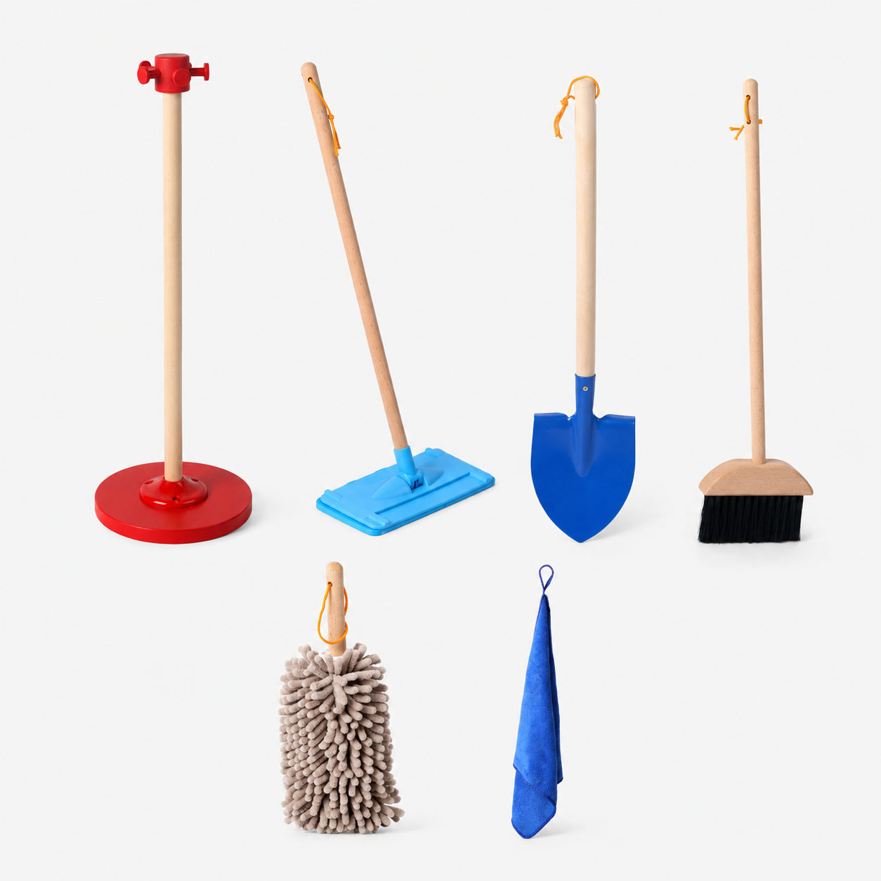Montessori Toddler Broom and Mop Set with Stand