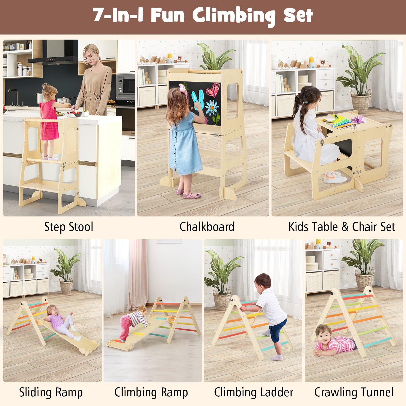 Montessori Climber & Toddler Tower Set