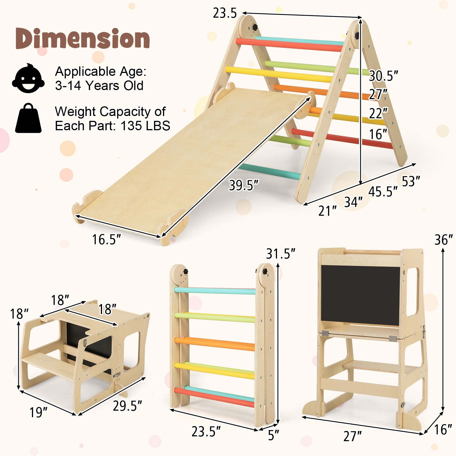 Montessori Climber & Toddler Tower Set