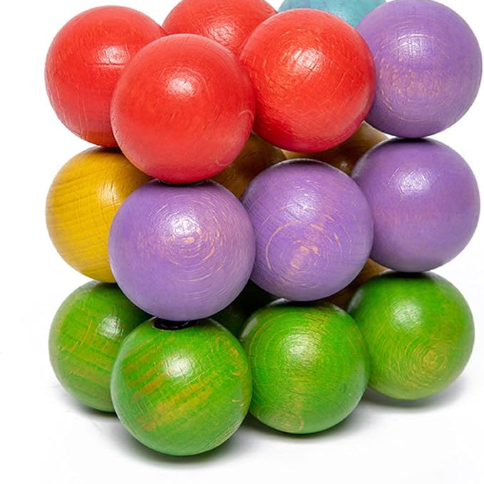 Wooden Rainbow Ball Sensory Toy For Calm Creative Play