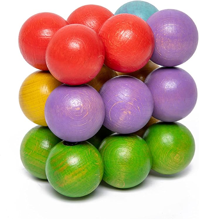 3D Wooden Rainbow Ball Sensory Toy
