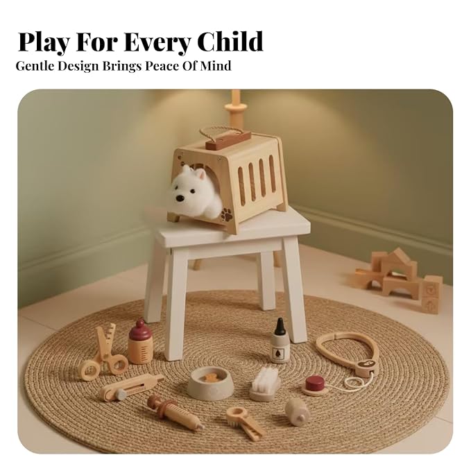 Educational Veterinarian Set with Plush Pet & Carrier