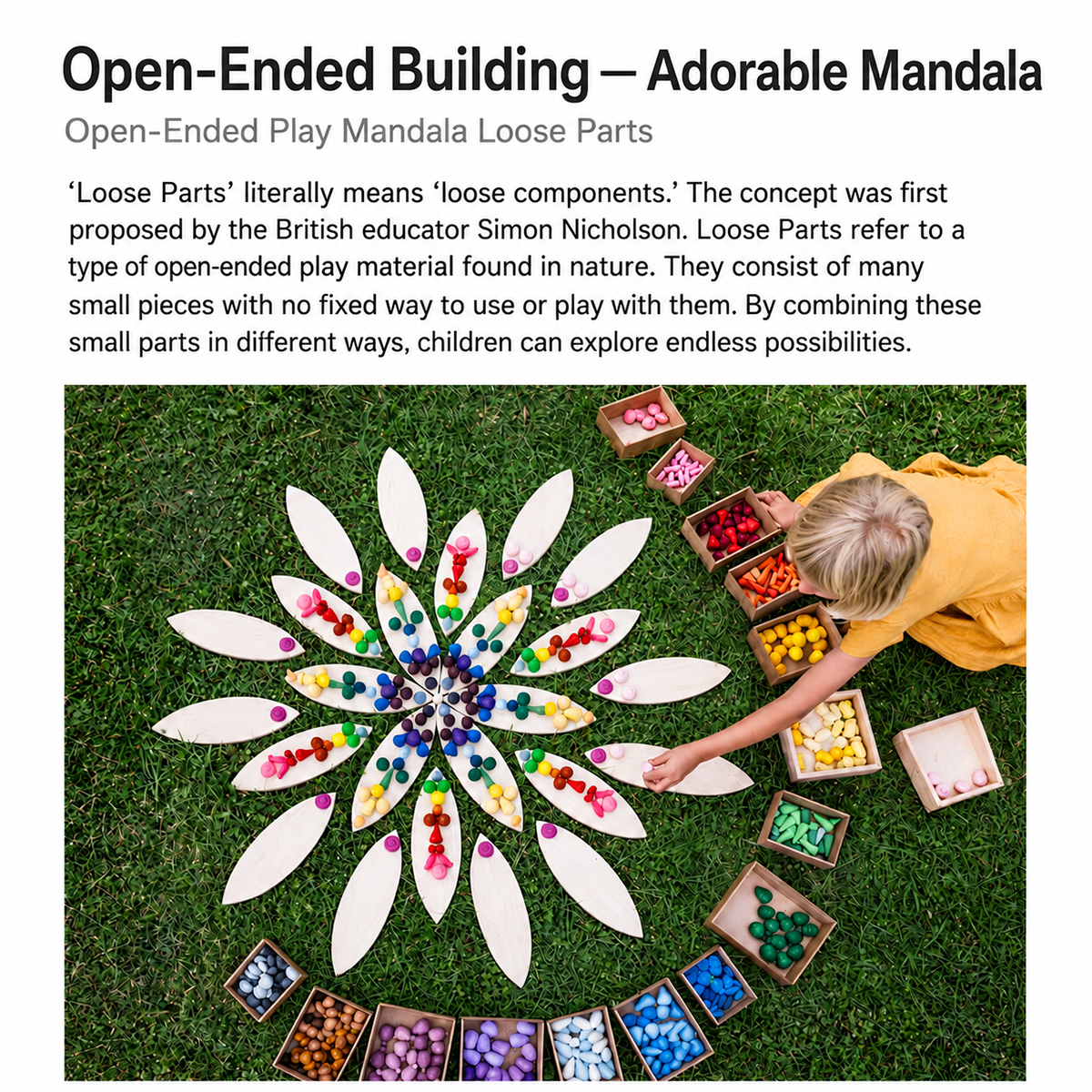 252-Piece Mandala Loose Parts Play Set