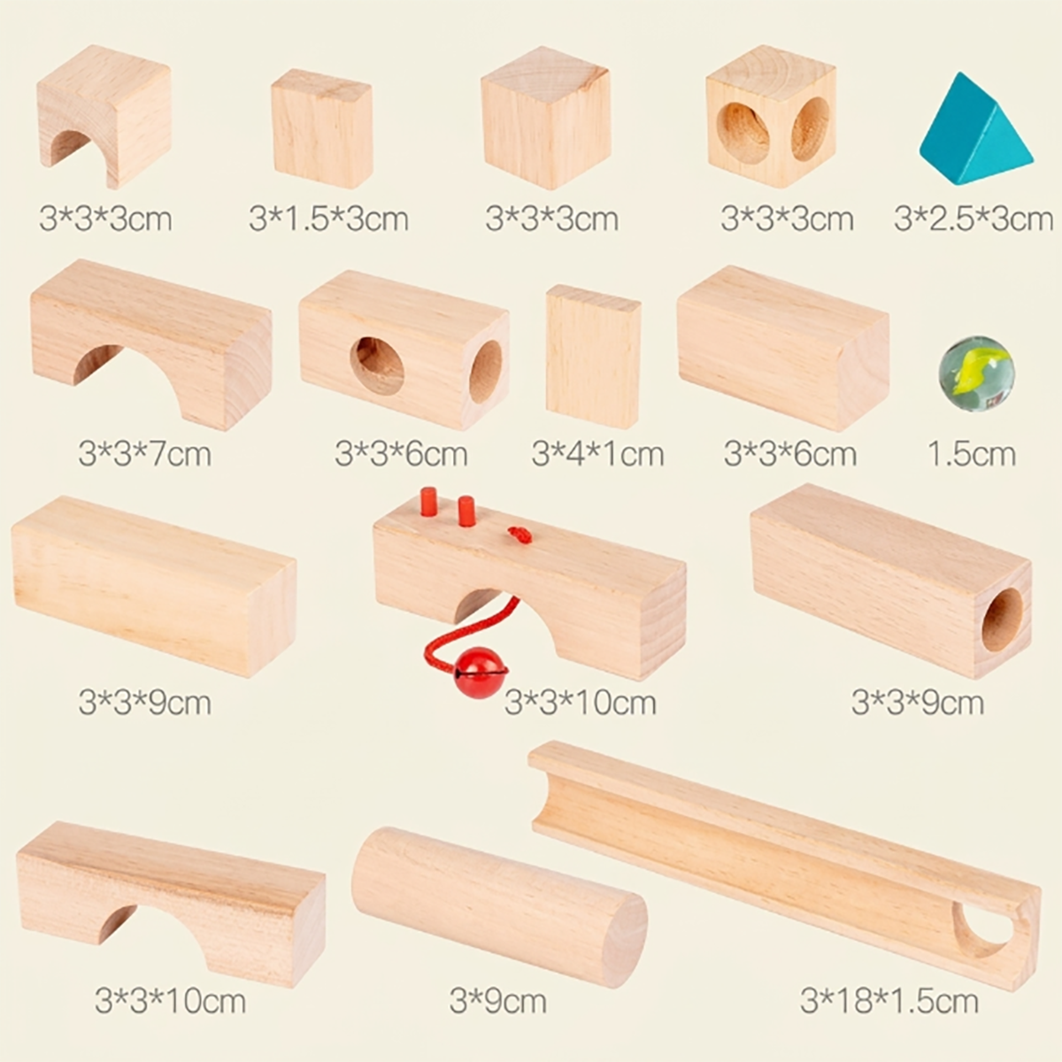 Hicooo® | Wooden Marble Run Set