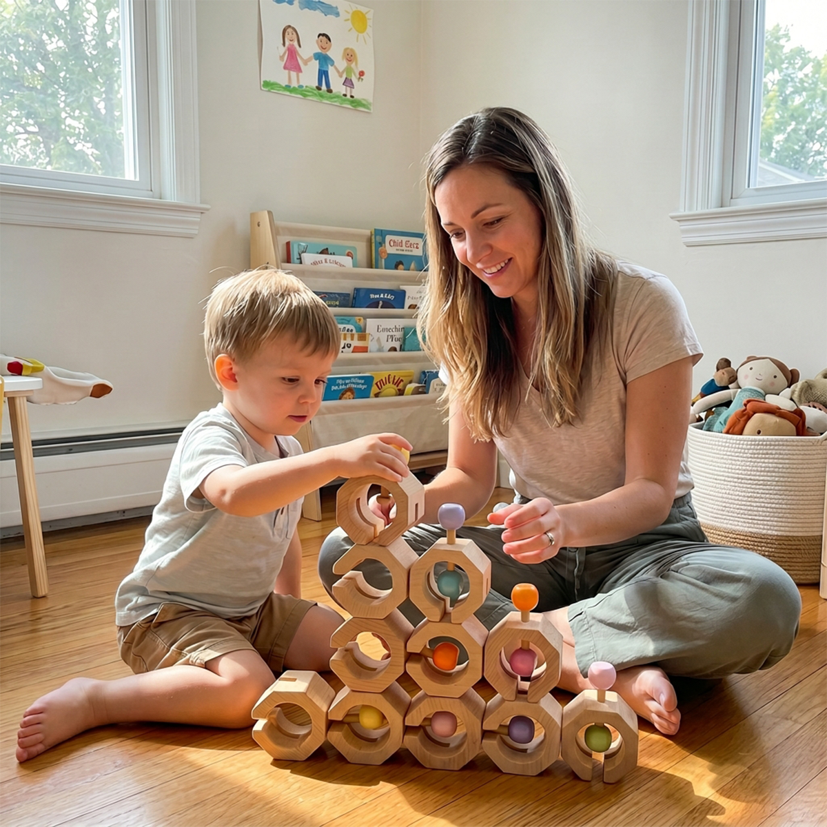 Wooden Montessori Shape Sorting Puzzle