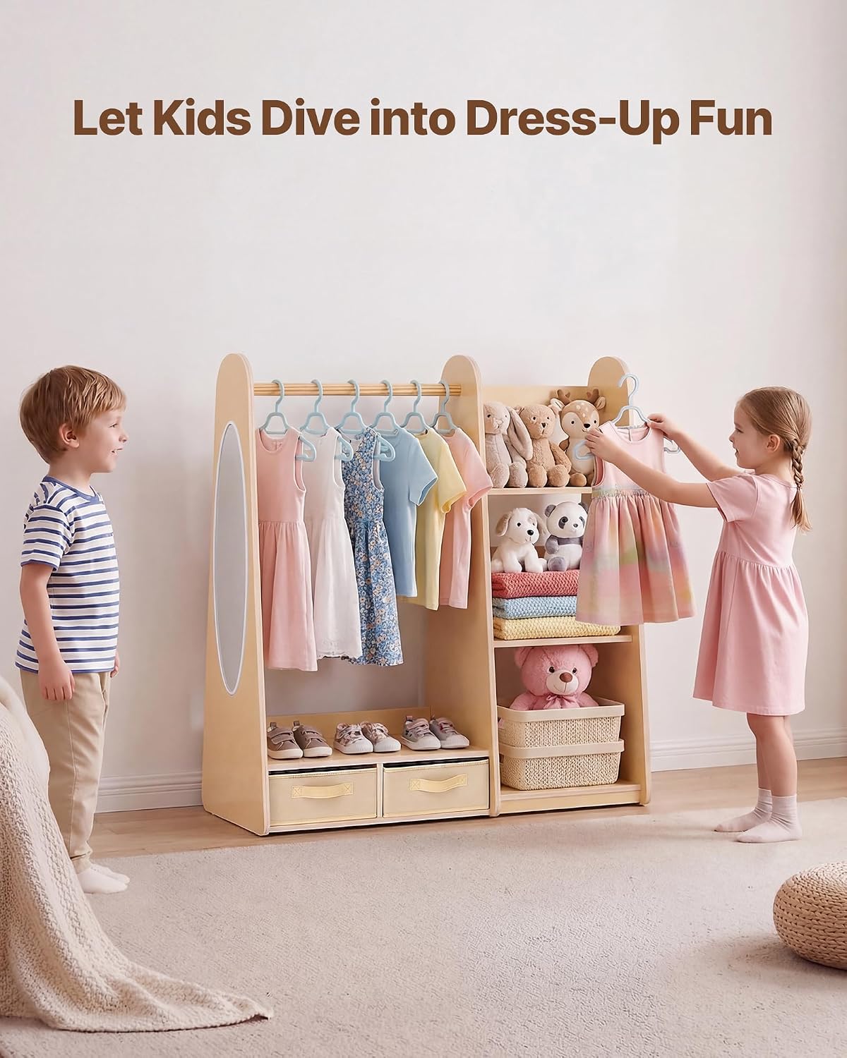 Kids Wardrobe with Mirror
