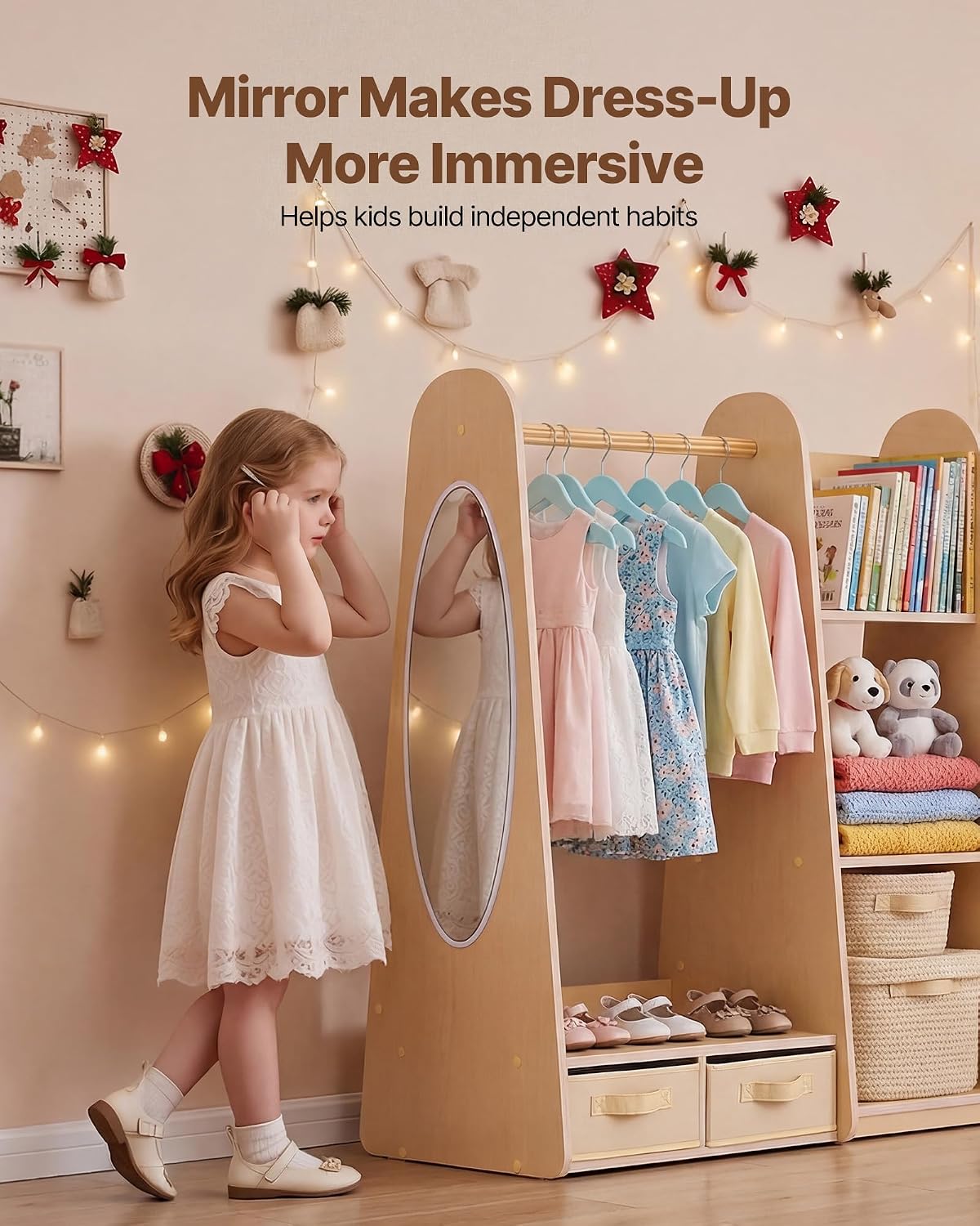 Kids Wardrobe with Mirror