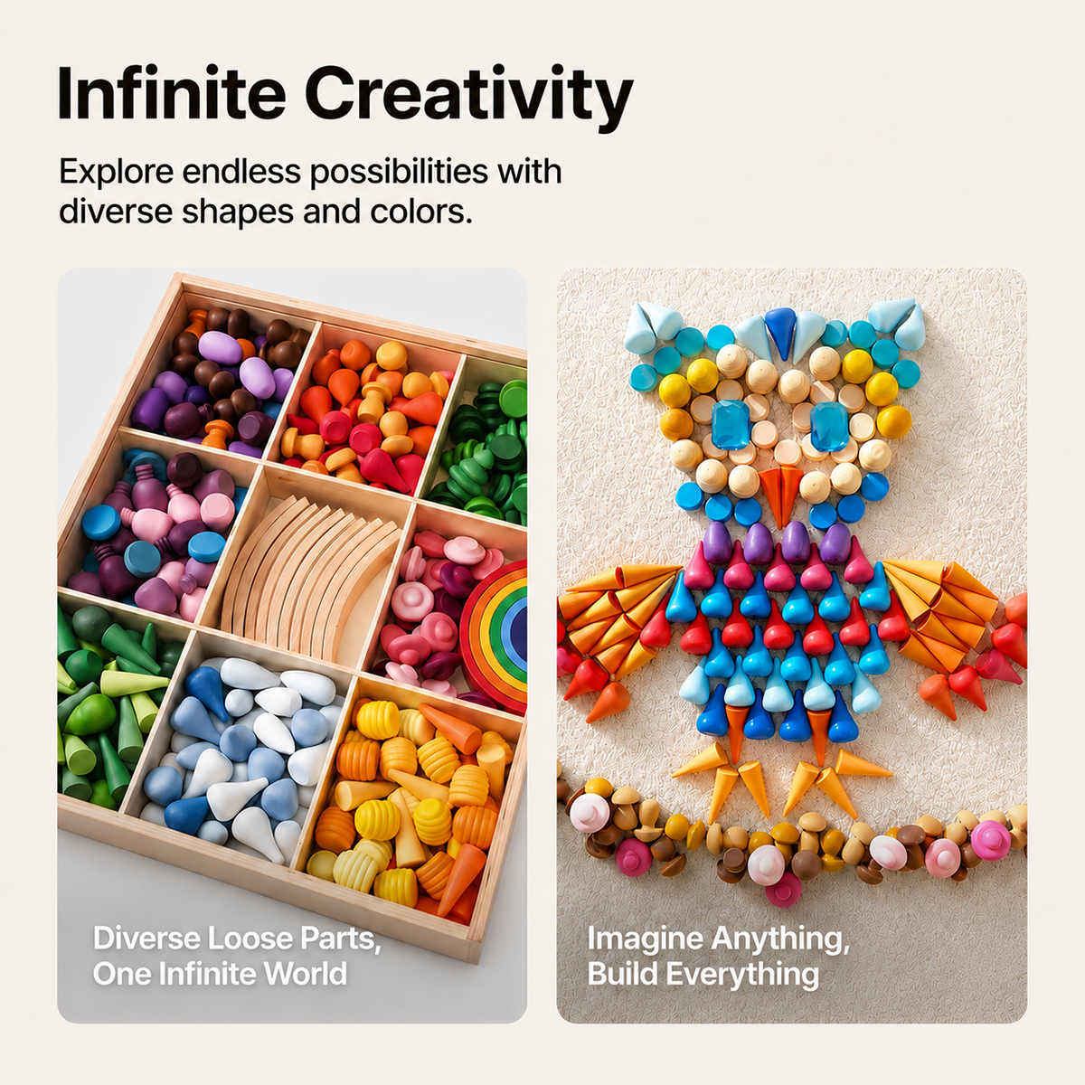 252-Piece Mandala Loose Parts Play Set