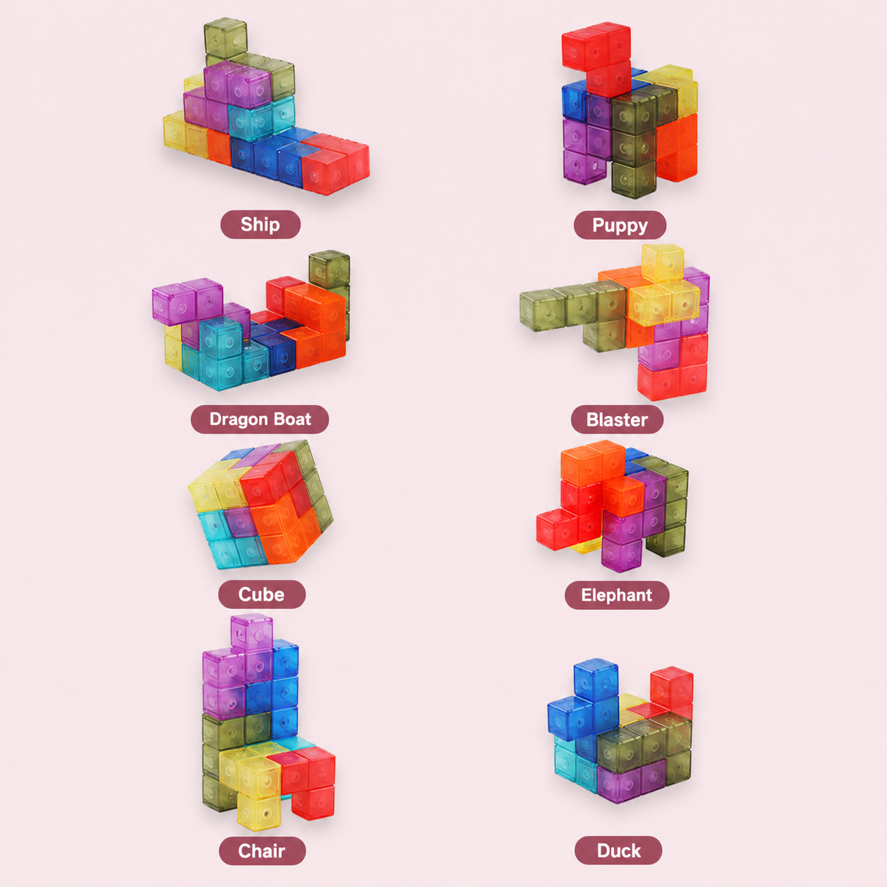 3D Magnetic Cube Block Puzzle