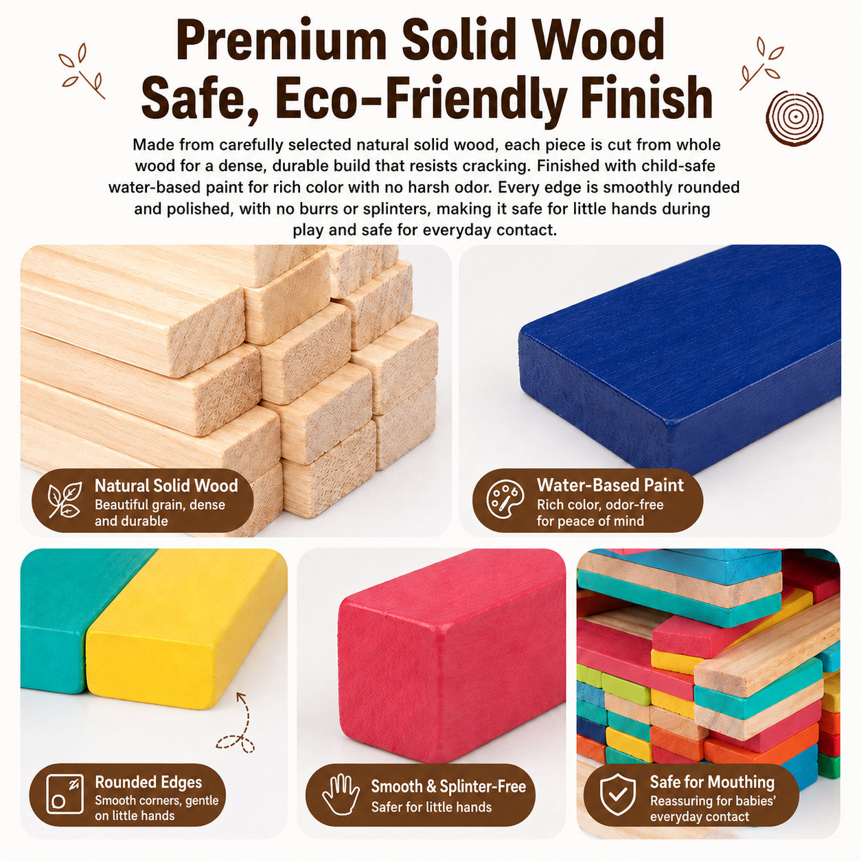 Open-Ended STEM Colorful Wooden Building Planks