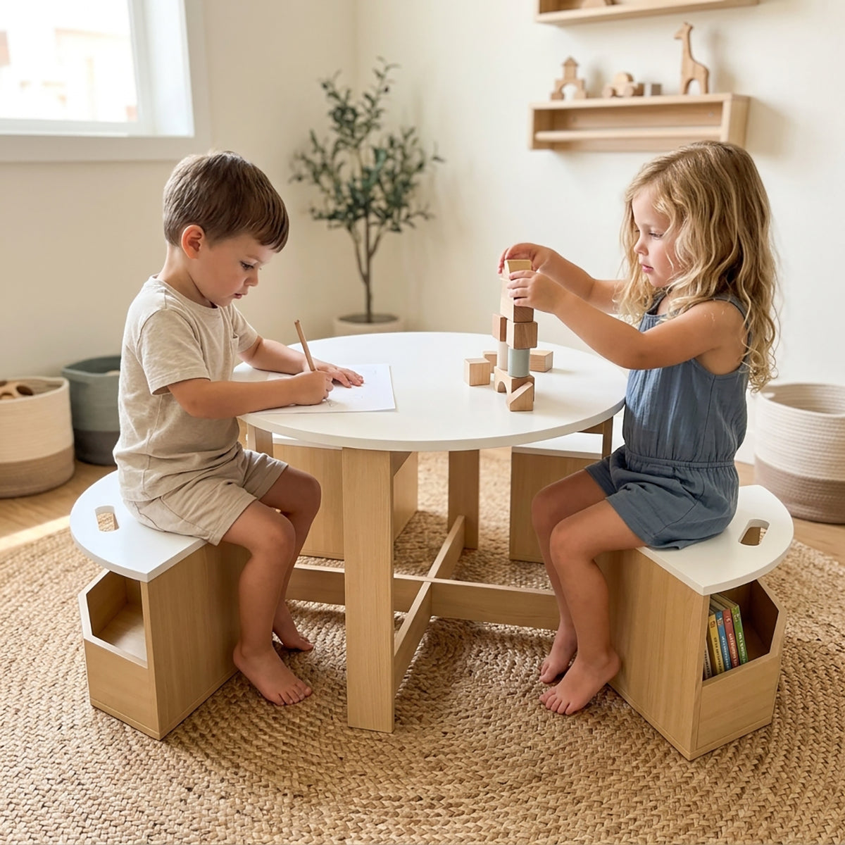 Hicooo® | Kids Table and Chairs Set