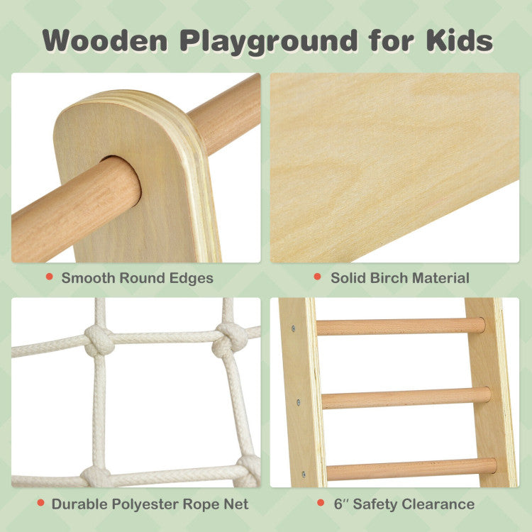 Montessori Indoor Playground with Monkey Bars & Slide