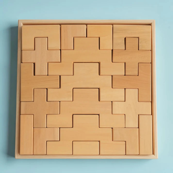 19-Piece Wooden Stairway Building Blocks