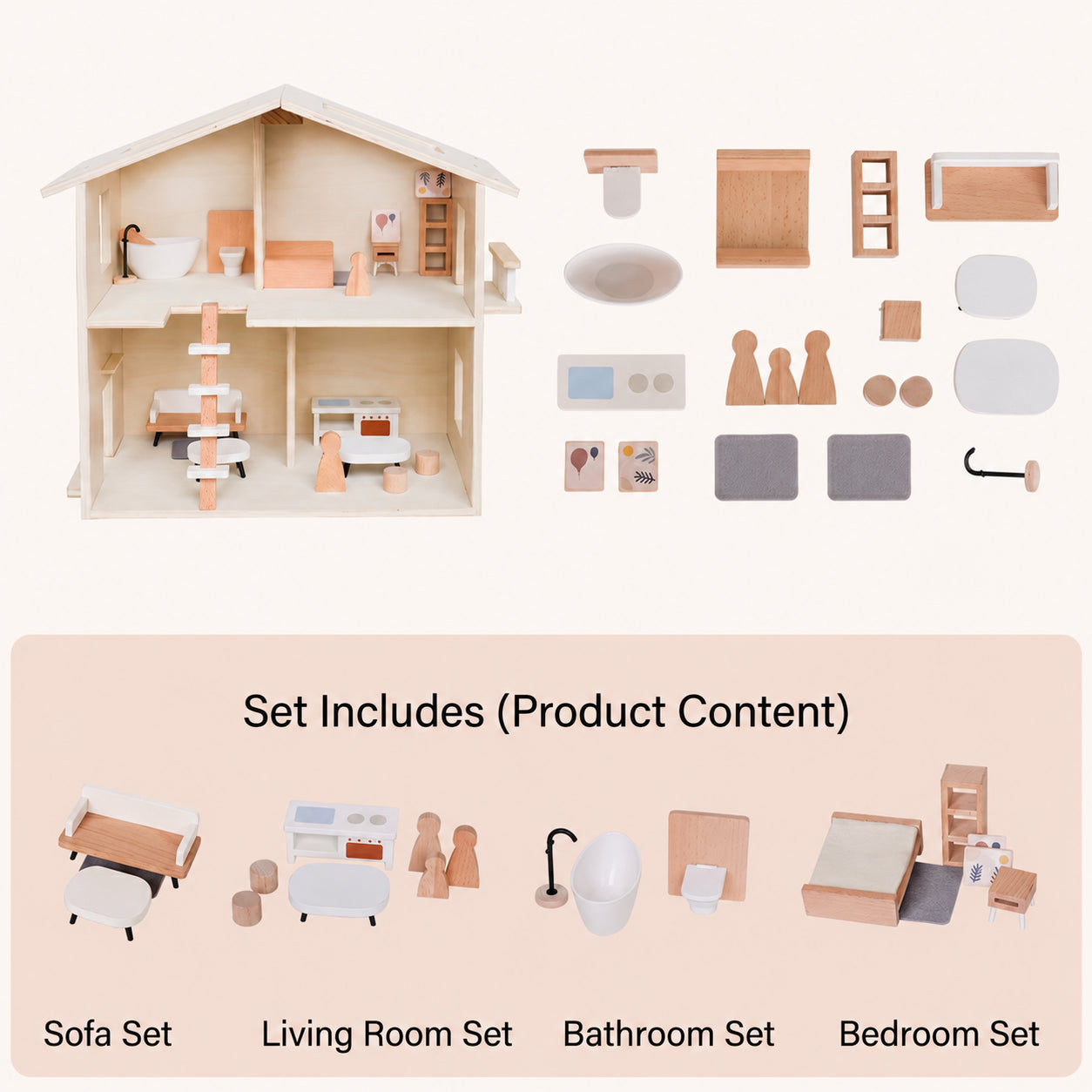 Complete Princess Pretend Play Villa Set