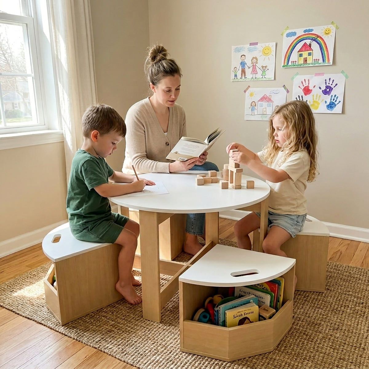 Hicooo® | Kids Table and Chairs Set