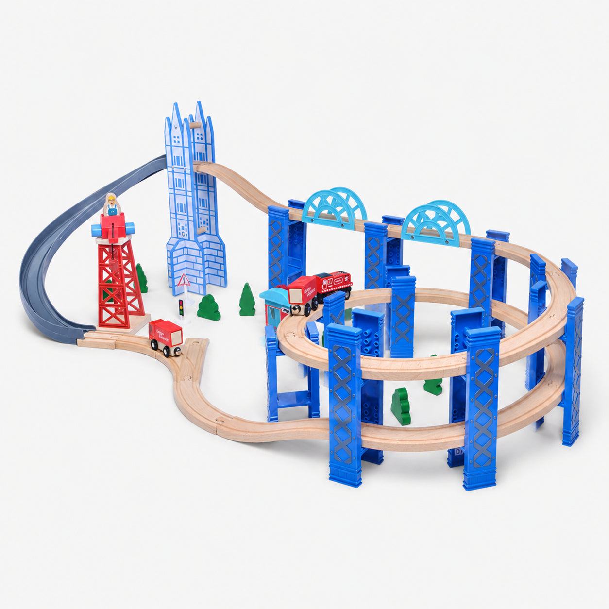 Wooden Large Train Set with Tracks