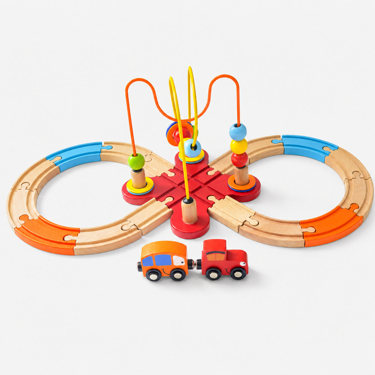 Wooden Train Track Set