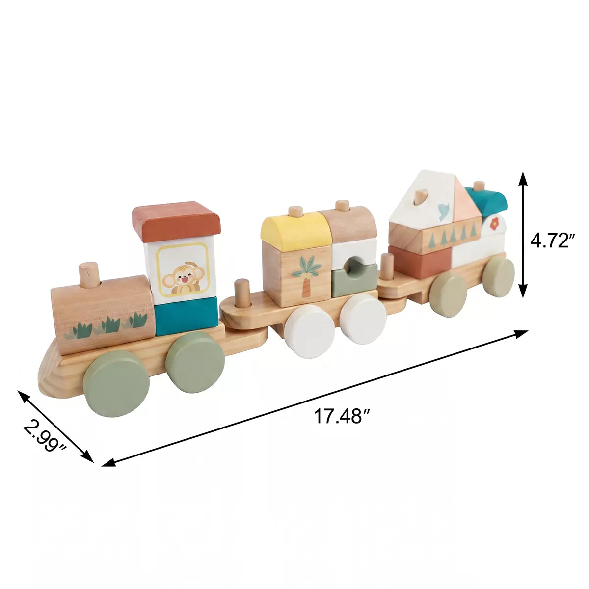 Wooden Train Blocks Set