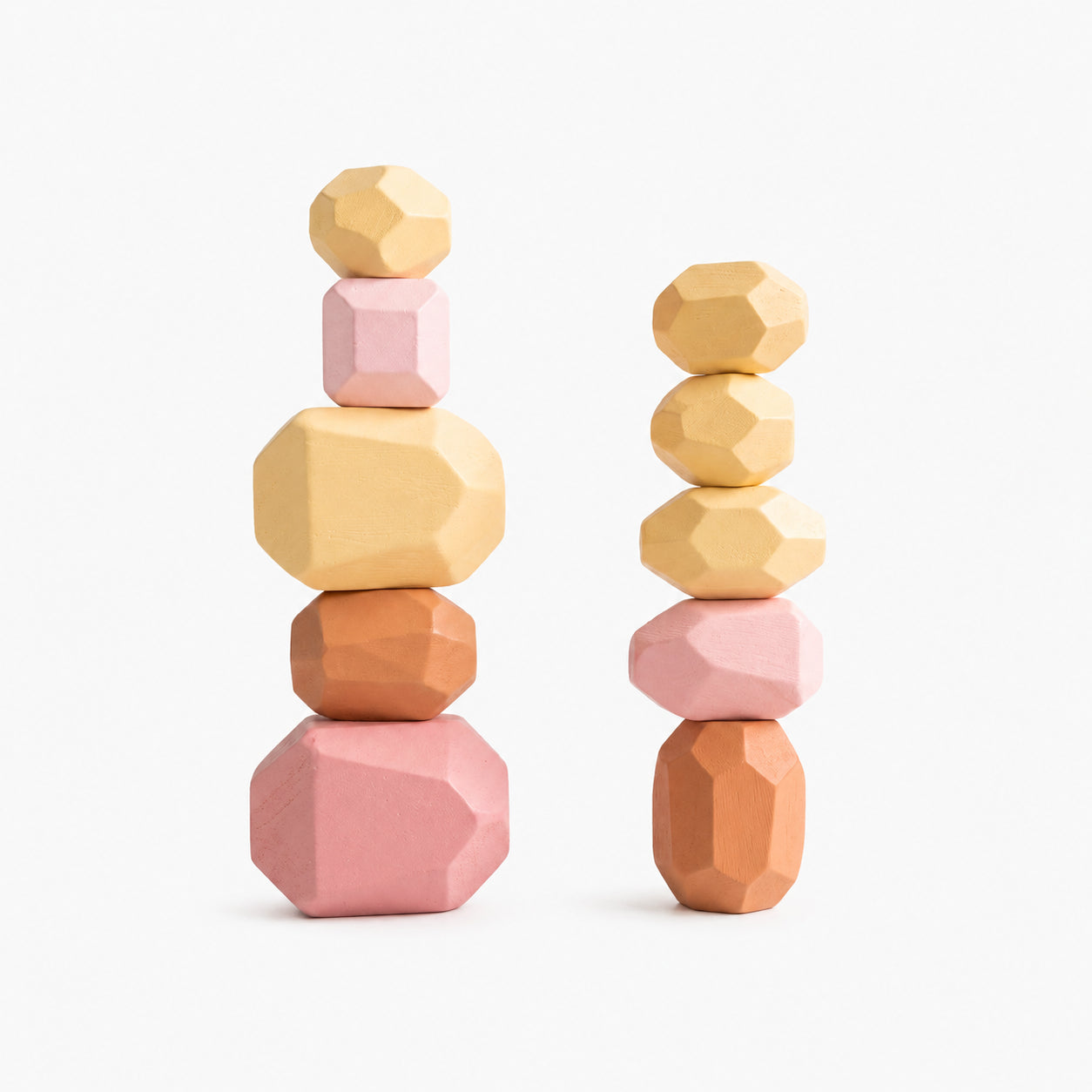 10 PCS Wooden Stone Stacking Blocks