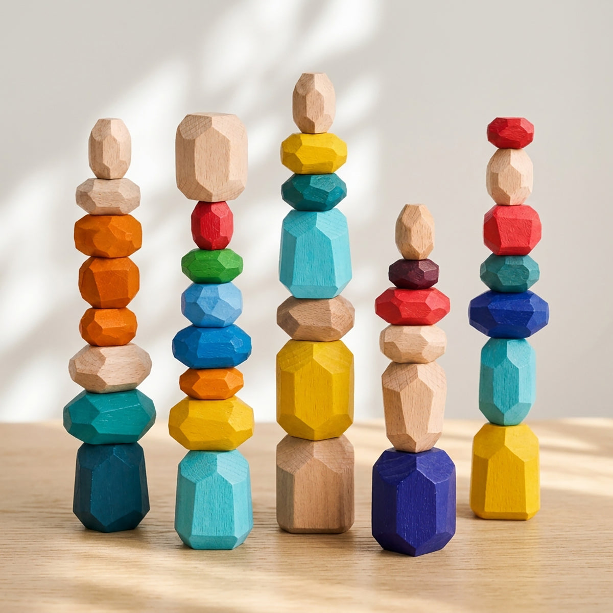 Wooden Stone Stacking Blocks