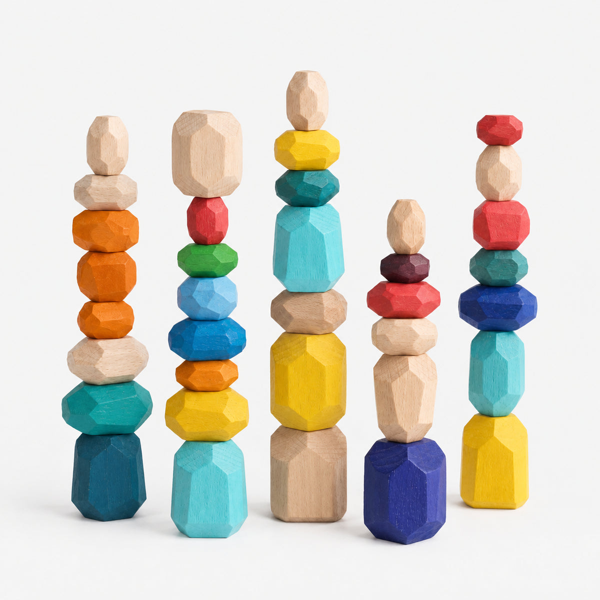 Wooden Stone Stacking Blocks