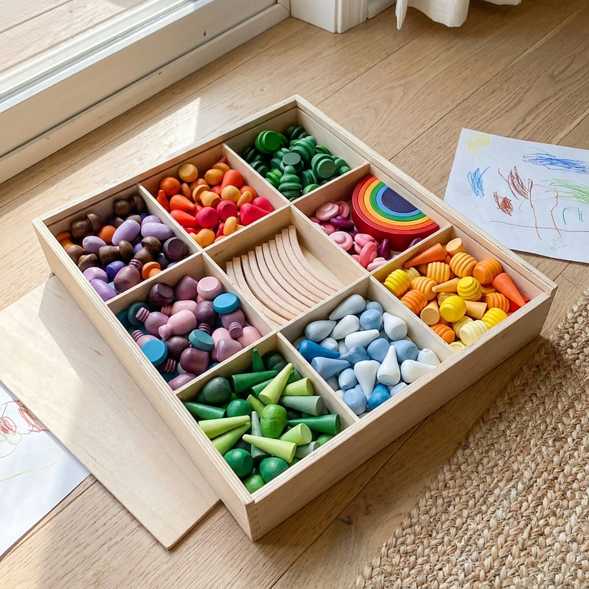 252-Piece Mandala Loose Parts Play Set