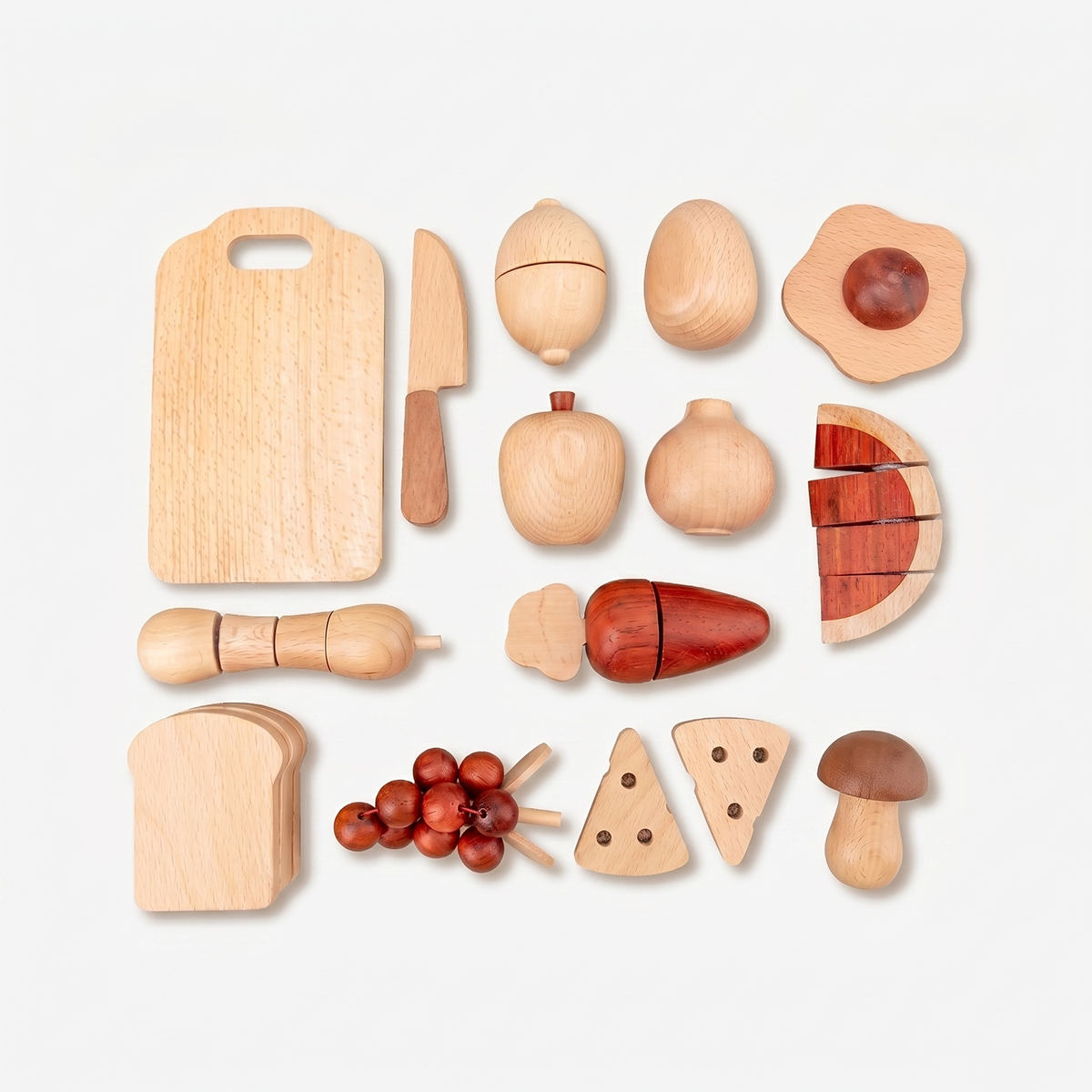 30-Piece Wooden Cutting Set