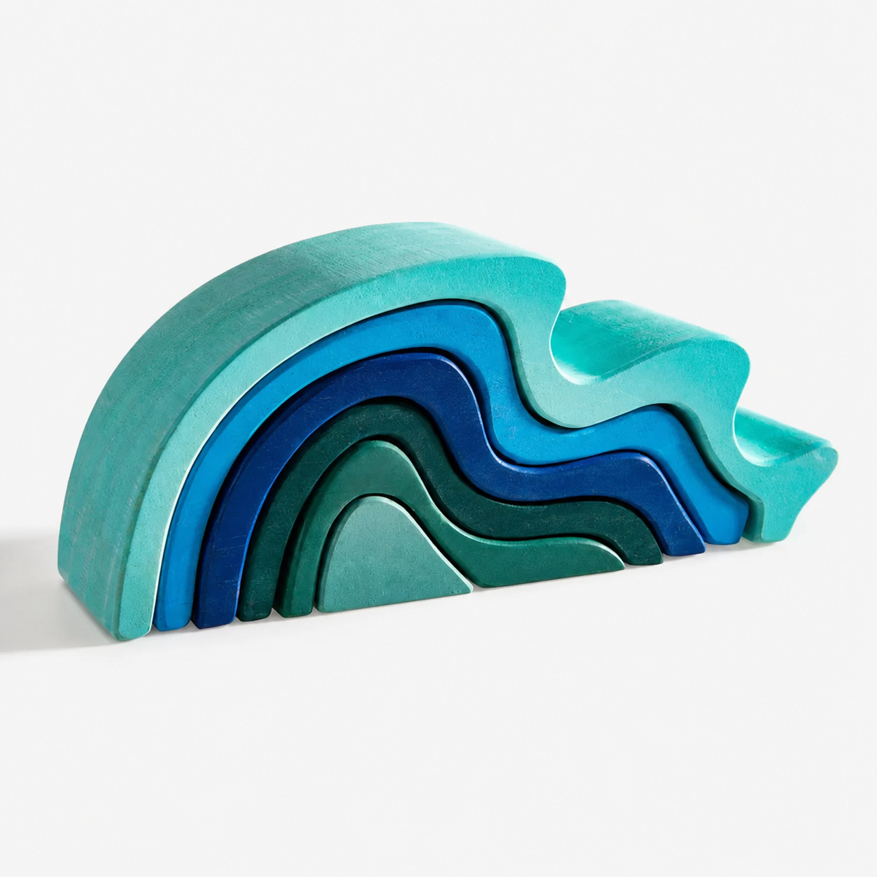 Wooden Water Wave Stacking Blocks