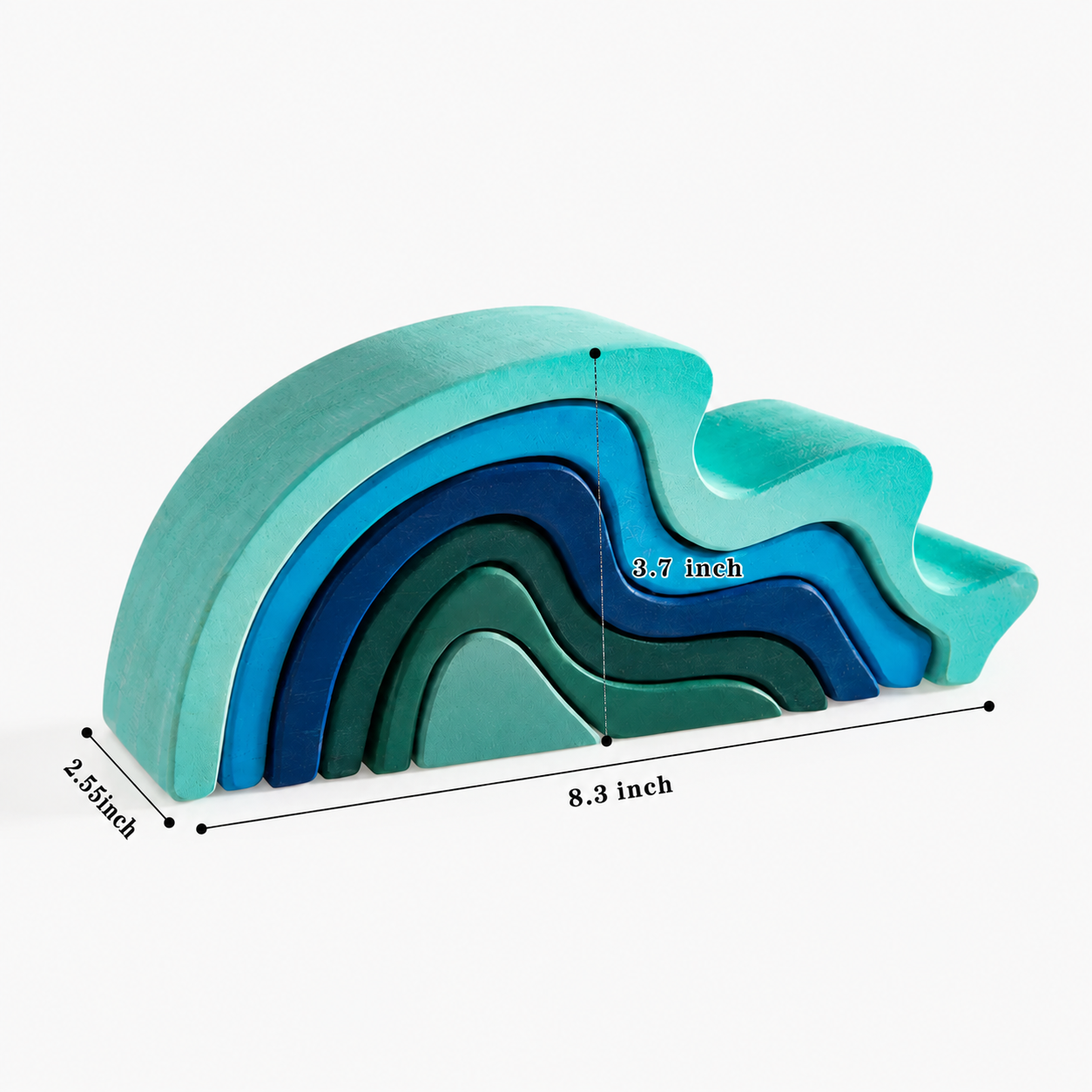 Wooden Water Wave Stacking Blocks