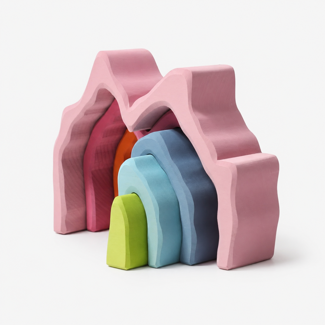 7-Piece Basswood Coral Stacking Toy